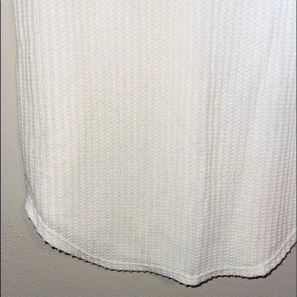 Maurices 24/7 Cream Strappy Front Waffle Knit Thermal Top Small Women’s - Picture 5 of 11